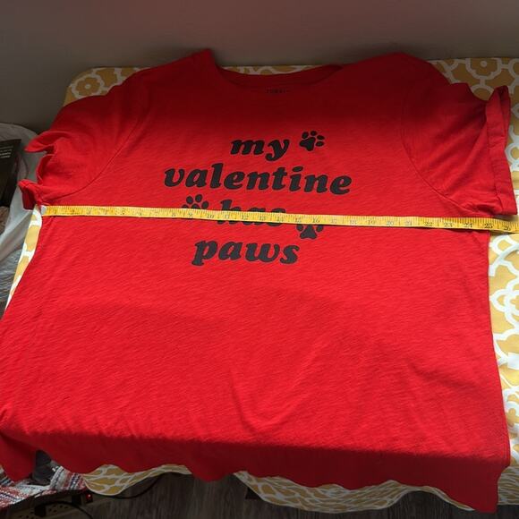 Torrid Red Dog Lover Crew Neck Roll Sleeve T-Shirt Size 3 or 3X - Picture 8 of 13